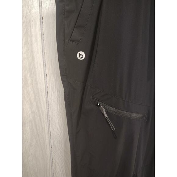 Women's Baleaf Black Cargo Joggers Size 2xl Drawstring Pockets Gym Workout - Picture 2 of 8